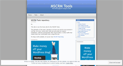 Desktop Screenshot of mscrmtools.wordpress.com