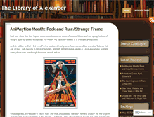 Tablet Screenshot of alexslibrary.wordpress.com