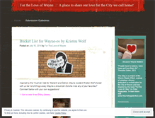Tablet Screenshot of fortheloveofwayne.wordpress.com