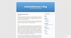 Desktop Screenshot of andintothetrees.wordpress.com