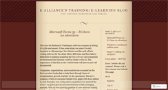 Desktop Screenshot of kalliancetraining.wordpress.com