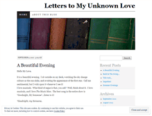 Tablet Screenshot of letterstomyunknownlove.wordpress.com