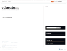 Tablet Screenshot of educatum.wordpress.com