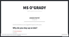 Desktop Screenshot of msogrady.wordpress.com