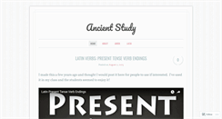 Desktop Screenshot of ancientstudy.wordpress.com