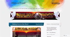 Desktop Screenshot of biblicalproof.wordpress.com