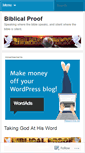 Mobile Screenshot of biblicalproof.wordpress.com