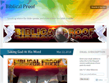 Tablet Screenshot of biblicalproof.wordpress.com