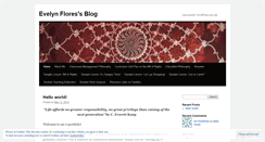 Desktop Screenshot of evelynflores.wordpress.com