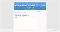 Desktop Screenshot of marijuanaseeds.wordpress.com