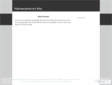 Tablet Screenshot of mistresscatherine.wordpress.com