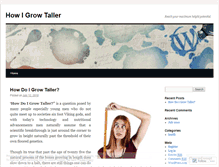Tablet Screenshot of howigrowtaller.wordpress.com