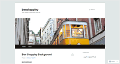 Desktop Screenshot of benshappley.wordpress.com