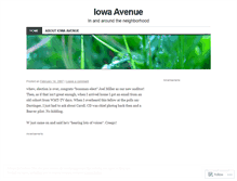 Tablet Screenshot of iowaavenue.wordpress.com