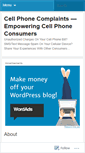Mobile Screenshot of cellphonecomplaints.wordpress.com