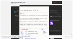 Desktop Screenshot of expressionsessionblog.wordpress.com