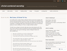 Tablet Screenshot of christcenteredworship.wordpress.com