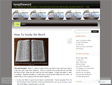 Tablet Screenshot of keeptheword.wordpress.com