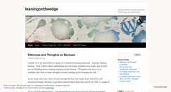 Desktop Screenshot of leaningontheedge.wordpress.com