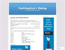 Tablet Screenshot of clarktheatres.wordpress.com
