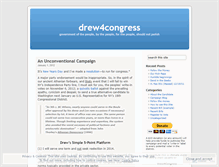 Tablet Screenshot of drew4congress.wordpress.com