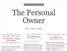 Tablet Screenshot of personalowner.wordpress.com