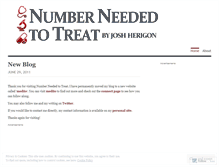 Tablet Screenshot of numberneededtotreat.wordpress.com