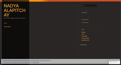 Desktop Screenshot of nadyaalapitchay.wordpress.com