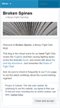 Mobile Screenshot of brokenspines.wordpress.com