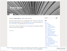 Tablet Screenshot of brokenspines.wordpress.com