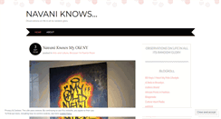 Desktop Screenshot of navaniknows.wordpress.com