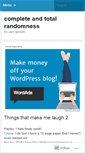 Mobile Screenshot of completeandtotalrandomness.wordpress.com