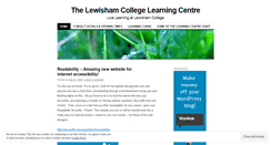 Desktop Screenshot of livelearninglewishamcollege.wordpress.com