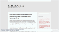 Desktop Screenshot of poolrouteadvisors.wordpress.com