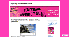 Desktop Screenshot of clubdeporteymujer.wordpress.com