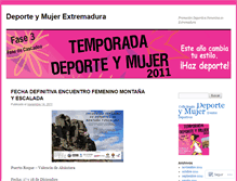 Tablet Screenshot of clubdeporteymujer.wordpress.com