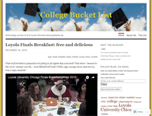 Tablet Screenshot of collegebucketlist.wordpress.com