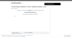 Desktop Screenshot of donibaneleku.wordpress.com