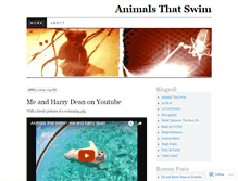 Tablet Screenshot of animalsthatswim.wordpress.com