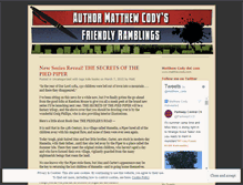 Tablet Screenshot of matthewcody.wordpress.com