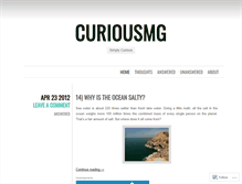 Tablet Screenshot of curiousmg.wordpress.com