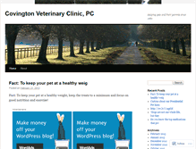 Tablet Screenshot of covingtonvetclinic.wordpress.com