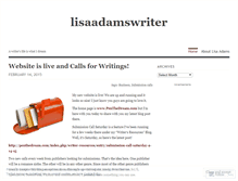 Tablet Screenshot of lisaadamswriter.wordpress.com