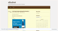 Desktop Screenshot of ebudinst.wordpress.com