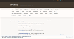 Desktop Screenshot of myalliway.wordpress.com
