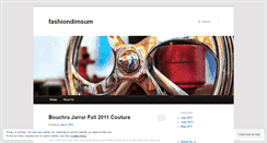 Desktop Screenshot of fashiondimsum.wordpress.com