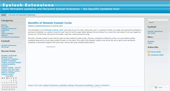 Desktop Screenshot of eyelashextensions.wordpress.com