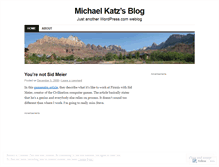 Tablet Screenshot of michaelkatz.wordpress.com