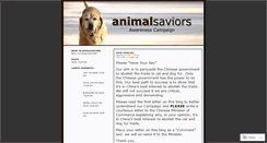 Desktop Screenshot of animalsaviors.wordpress.com