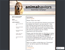 Tablet Screenshot of animalsaviors.wordpress.com